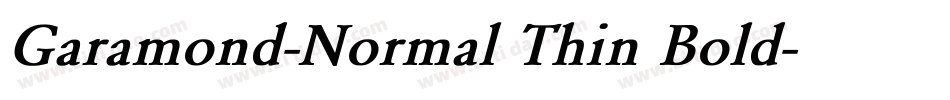 Garamond-Normal Thin Bold字体转换